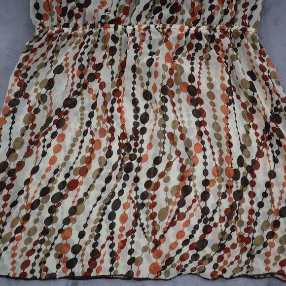 IZ Byer Shirt Womens S Multicolor Polka Dots Strap VNeck Sheer Sleeveless Blouse - Picture 12 of 16